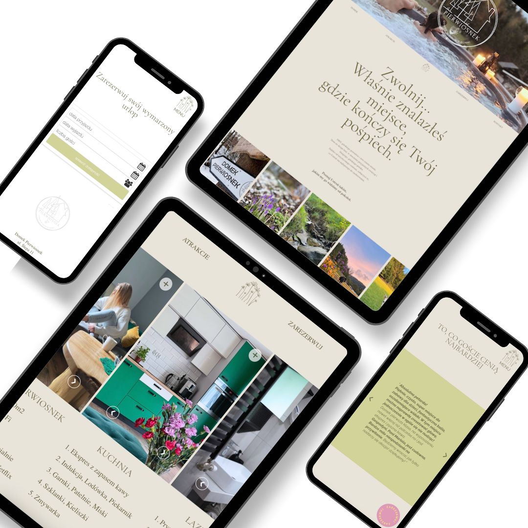 website site example - a small mountain lodge in Poland